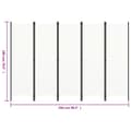 Miniatyrbillede 7 af 7: Rumdelere - Living 5-panels rumdeler 250 x 180 cm hvid