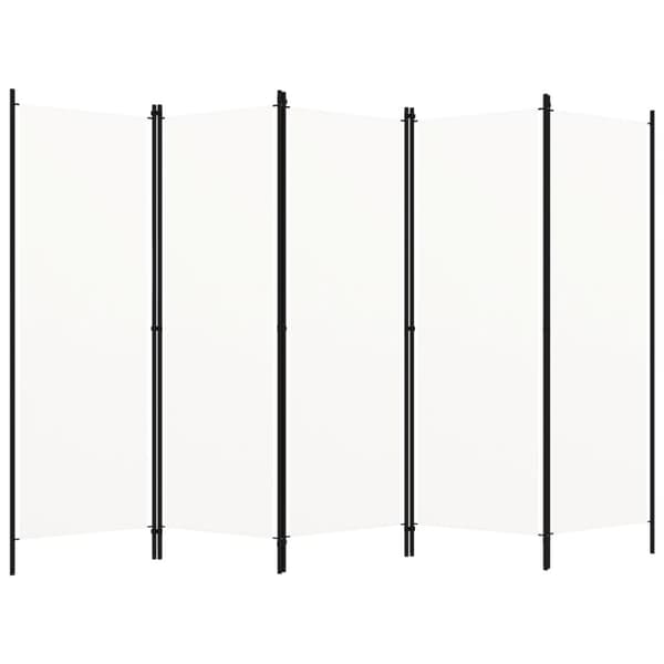 Rumdelere - Living 5-panels rumdeler 250 x 180 cm hvid