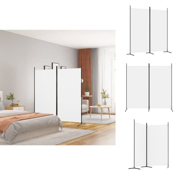 Rumdelere - Living 2-panels rumdeler 175x180 cm stof hvid