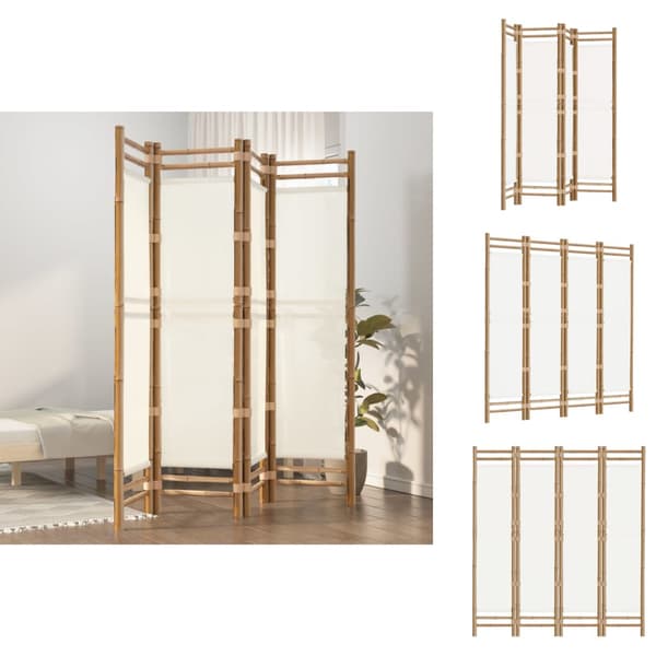 Tilanjakajat - Living Kokoontaitettava tilanjakaja 4 paneelia 160 cm bambu ja kangas