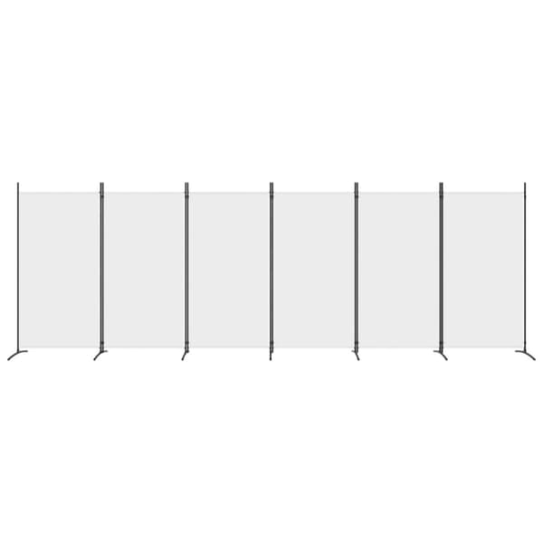 Rumdelere - Living 6-panels rumdeler 520x180 cm stof hvid