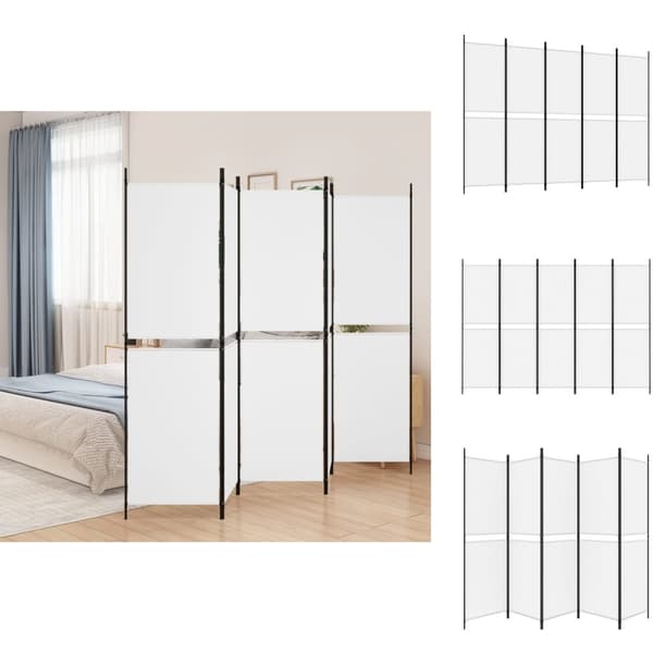 Rumsavdelare - Living Rumsavdelare 5 paneler vit 250x180 cm tyg