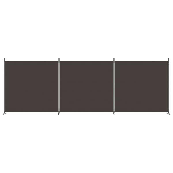 Rumdelere - Living 3-panels rumdeler 525x180 cm stof brun