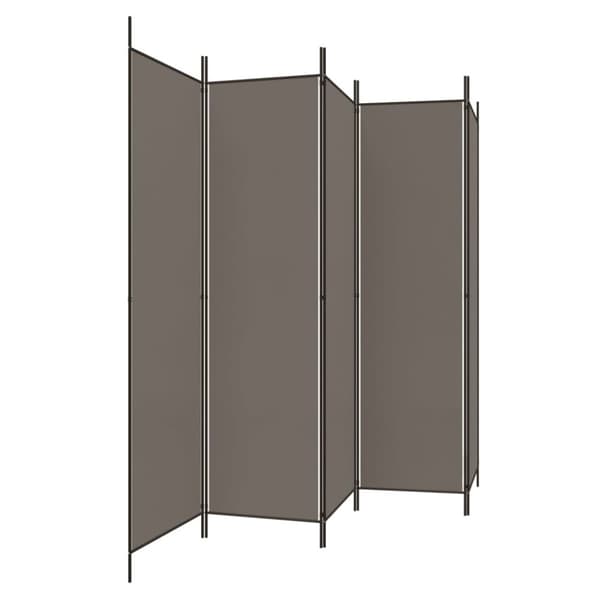 Rumdelere - Living 5-panels rumdeler 250x200 cm stof antracitgrå
