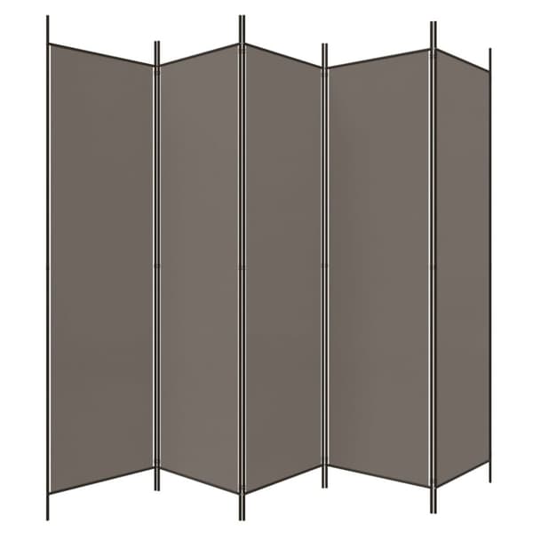 Rumdelere - Living 5-panels rumdeler 250x200 cm stof antracitgrå