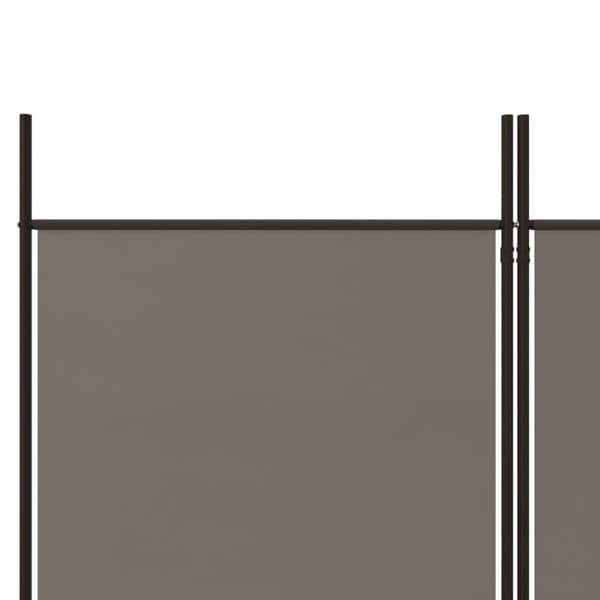 Rumdelere - Living 5-panels rumdeler 250x200 cm stof antracitgrå