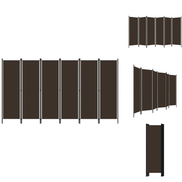Rumdelere - Living 6-panels rumdeler 300 x 180 cm brun