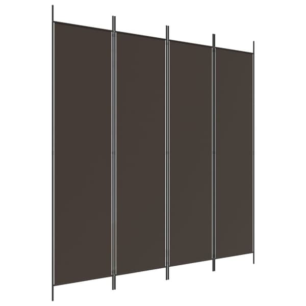 Rumdelere - Living 4-panels rumdeler 200x200 cm stof brun