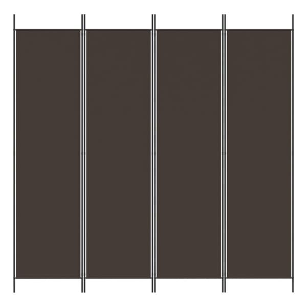 Rumdelere - Living 4-panels rumdeler 200x200 cm stof brun