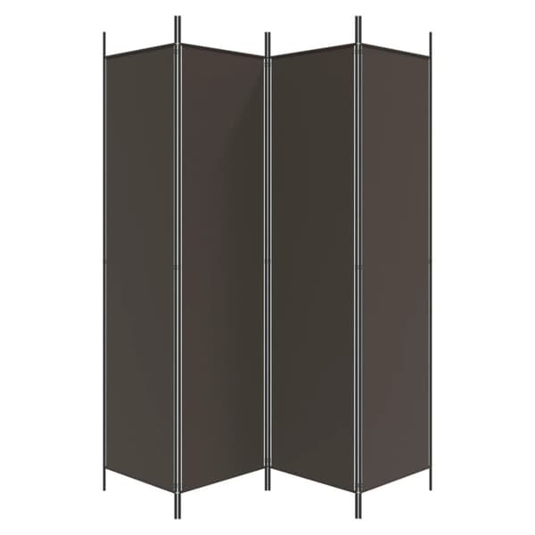 Rumdelere - Living 4-panels rumdeler 200x200 cm stof brun