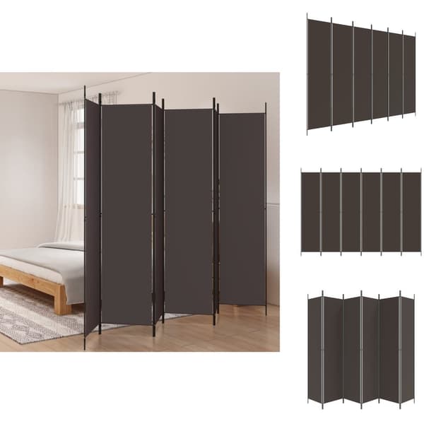 Rumsavdelare - Living Rumsavdelare 6 paneler brun 300x220 cm tyg