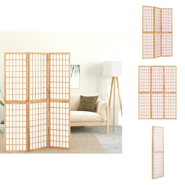 Rumdelere - Living 3-panels rumdeler 120x170 cm foldbar japansk stil