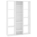Miniatyrbillede 3 af 9: Rumdelere - Living rumdeler/bogreol 100x24x140 cm konstrueret træ hvid