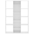 Miniatyrbillede 6 af 9: Rumdelere - Living rumdeler/bogreol 100x24x140 cm konstrueret træ hvid