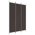 Miniatyrbillede 3 af 9: Rumdelere - Living 3-panels rumdeler 150x220 cm stof brun