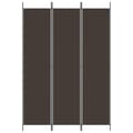 Miniatyrbillede 4 af 9: Rumdelere - Living 3-panels rumdeler 150x220 cm stof brun