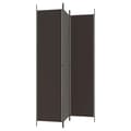 Miniatyrbillede 5 af 9: Rumdelere - Living 3-panels rumdeler 150x220 cm stof brun