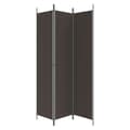 Miniatyrbillede 6 af 9: Rumdelere - Living 3-panels rumdeler 150x220 cm stof brun