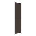 Miniatyrbillede 7 af 9: Rumdelere - Living 3-panels rumdeler 150x220 cm stof brun