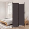 Miniatyrbillede 2 af 9: Rumdelere - Living 3-panels rumdeler 150x220 cm stof brun
