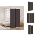 Miniatyrbillede 1 af 9: Rumdelere - Living 3-panels rumdeler 150x220 cm stof brun