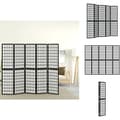 Miniatyrbillede 1 af 8: Rumdelere - Living 5-panels rumdeler 200x170 cm foldbar japansk stil sort