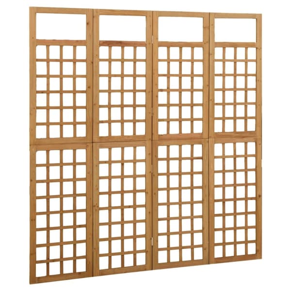 Rumdelere - Living 4-panels rumdeler/espalier 161x180 cm massivt grantræ