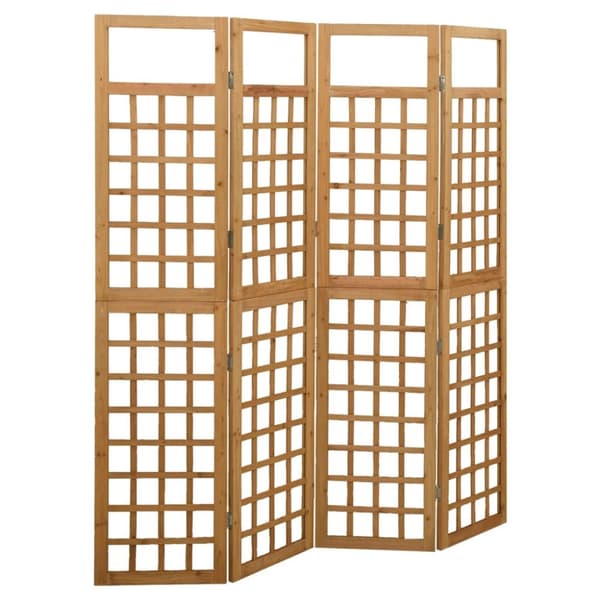 Rumdelere - Living 4-panels rumdeler/espalier 161x180 cm massivt grantræ
