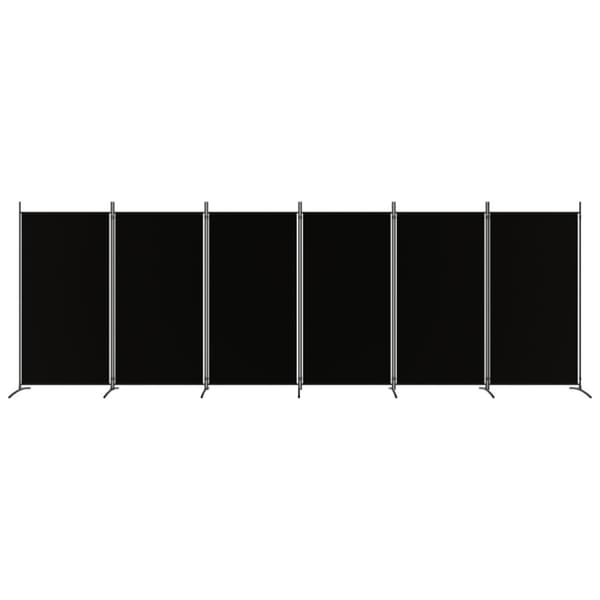 Rumdelere - Living 6-panels rumdeler 520x180 cm stof sort