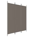 Miniatyrbillede 3 af 9: Rumdelere - Living 3-panels rumdeler 150x220 cm stof antracitgrå