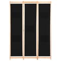 Miniatyrbillede 3 af 9: Rumdelere - Living 3-panels rumdeler 120 x 170 x 4 cm stof sort