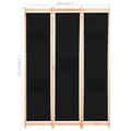 Miniatyrbillede 9 af 9: Rumdelere - Living 3-panels rumdeler 120 x 170 x 4 cm stof sort