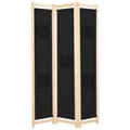 Miniatyrbillede 2 af 9: Rumdelere - Living 3-panels rumdeler 120 x 170 x 4 cm stof sort