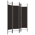 Miniatyrbillede 4 af 7: Rumdelere - Living 4-panels rumdeler 160x180 cm brun