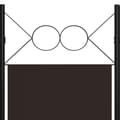 Miniatyrbillede 6 af 7: Rumdelere - Living 4-panels rumdeler 160x180 cm brun