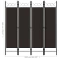 Miniatyrbillede 7 af 7: Rumdelere - Living 4-panels rumdeler 160x180 cm brun