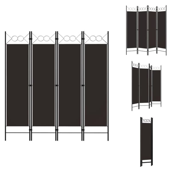 Rumdelere - Living 4-panels rumdeler 160x180 cm brun