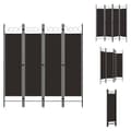 Miniatyrbillede 1 af 7: Rumdelere - Living 4-panels rumdeler 160x180 cm brun