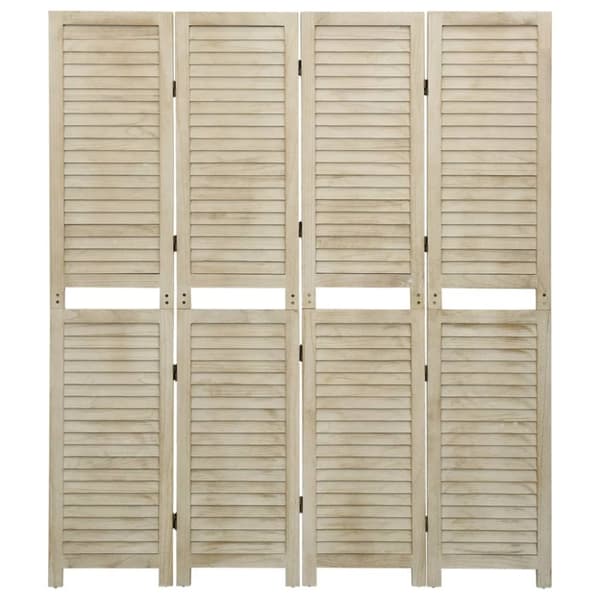 Rumdelere - Living 4-panels rumdeler 140x165 cm massivt kejsertræ