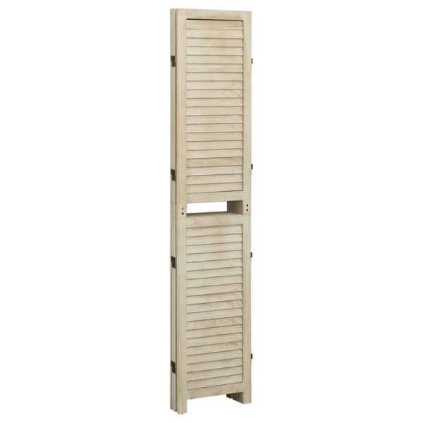 Rumdelere - Living 4-panels rumdeler 140x165 cm massivt kejsertræ