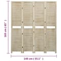 Miniatyrbillede 8 af 9: Rumdelere - Living 4-panels rumdeler 140x165 cm massivt kejsertræ
