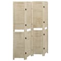 Miniatyrbillede 2 af 9: Rumdelere - Living 4-panels rumdeler 140x165 cm massivt kejsertræ