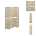 Miniatyrbillede 1 af 9: Rumdelere - Living 4-panels rumdeler 140x165 cm massivt kejsertræ