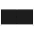 Miniatyrbillede 4 af 9: 2-panels rumdeler 348x180 cm stof sort - Rumdeler - Rumdelere - Home & Living