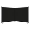 Miniatyrbillede 5 af 9: 2-panels rumdeler 348x180 cm stof sort - Rumdeler - Rumdelere - Home & Living