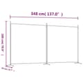 Miniatyrbillede 9 af 9: 2-panels rumdeler 348x180 cm stof sort - Rumdeler - Rumdelere - Home & Living