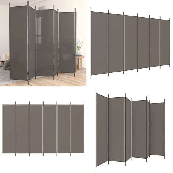 5-panels rumdeler 300x200 cm stof antracitgrå - Rumdeler - Rumdelere - Home & Living