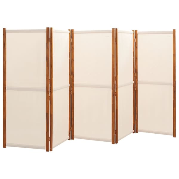 Rumsavdelare 5 paneler gräddvit 350x180 cm - Rumsavdelare - Skärmavdelare - Home & Living