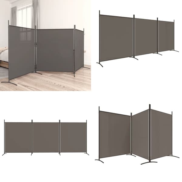 3-panels rumdeler 525x180 cm stof antracitgrå - Rumdeler - Rumdelere - Home & Living