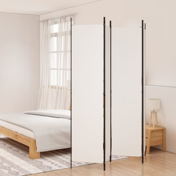 4-panels rumdeler 200x220 cm stof hvid - Rumdeler - Rumdelere - Home & Living